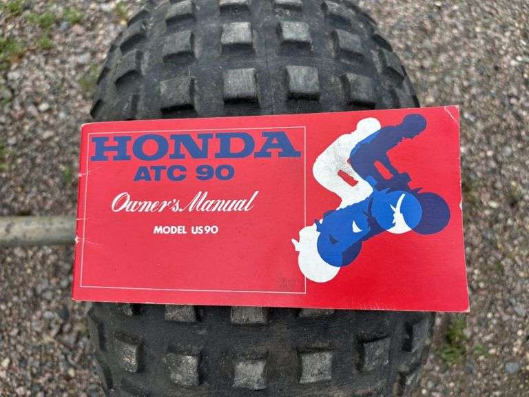 Rear Axle off of Honda 90 3 Wheeler, 1973 Honda ATC90 Original Owners Manual