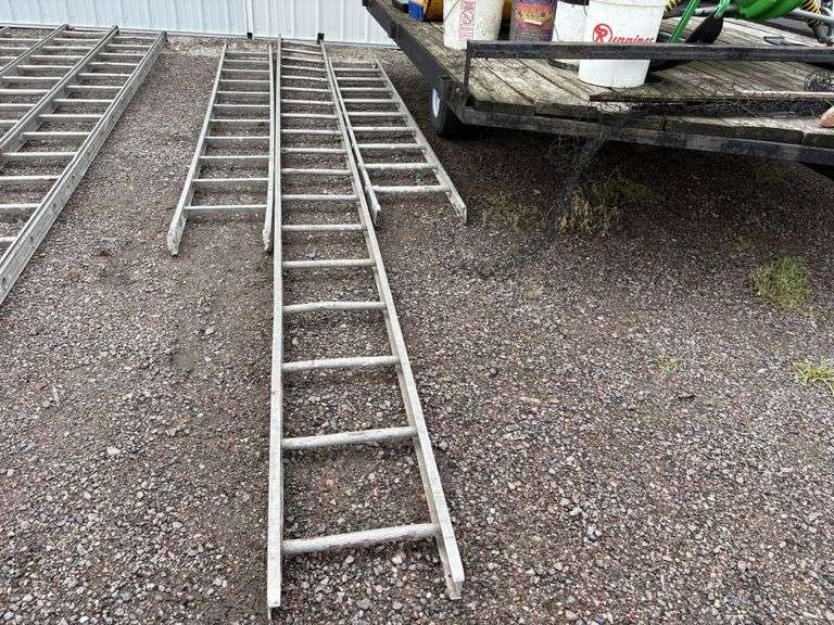 (3) Aluminum Step Ladders, 10’-18’, Buying All for One Money