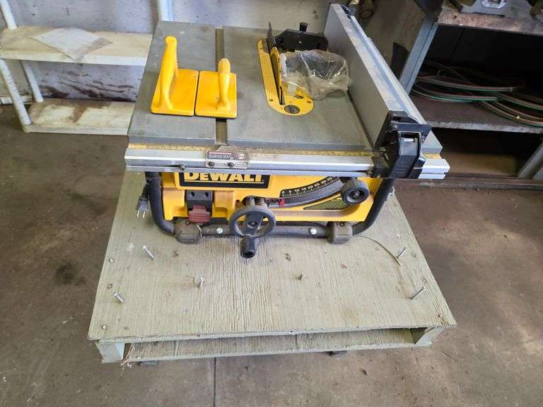 DeWalt Model DW745 10” Table Saw with Stand, *Must be Picked Up By Friday, July 25th. No Exceptions!