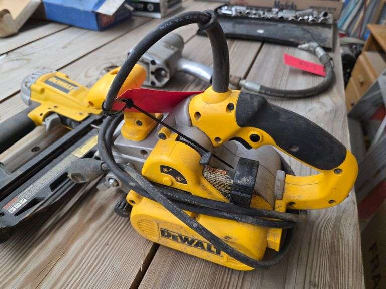 Dewalt DW433 3” x 21” VS Belt Sander, and Dewalt D51257 16 Ga Finish Nailer