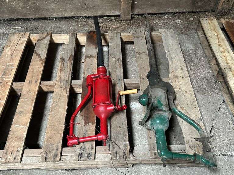 (2) Oil Pumps for Oil Barrels with Hand Crank, Buying Both for One Money