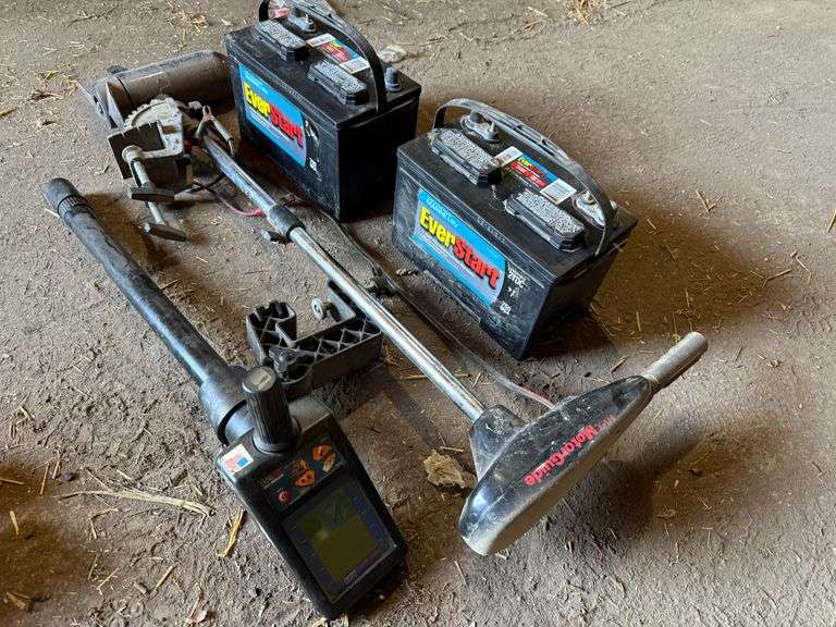 Trolling Motor, (2) Deep Cycle Marine Batteries, Fish Finder, Buying All for One Money