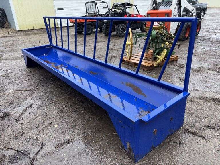 Spanier 15’ Steel Fenceline Cattle Bunk, unused