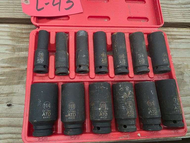 ½” Impact Sockets, 13 Pieces, 7/16 – 1 ¼”