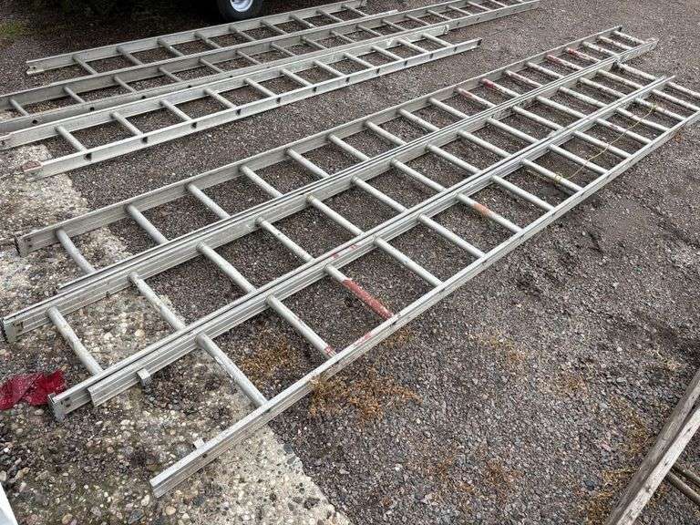 (3) Aluminum Step Ladders, 16’-18’, Buying All for One Money