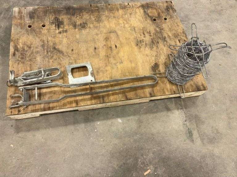Gate Latch; Unused Barbed Wire