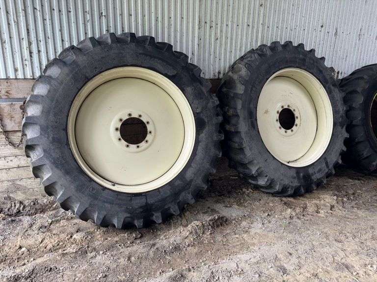 (2) Firestone All Traction 23 480/80R46 Tires on 10 Bolt Rims, 11” Centers