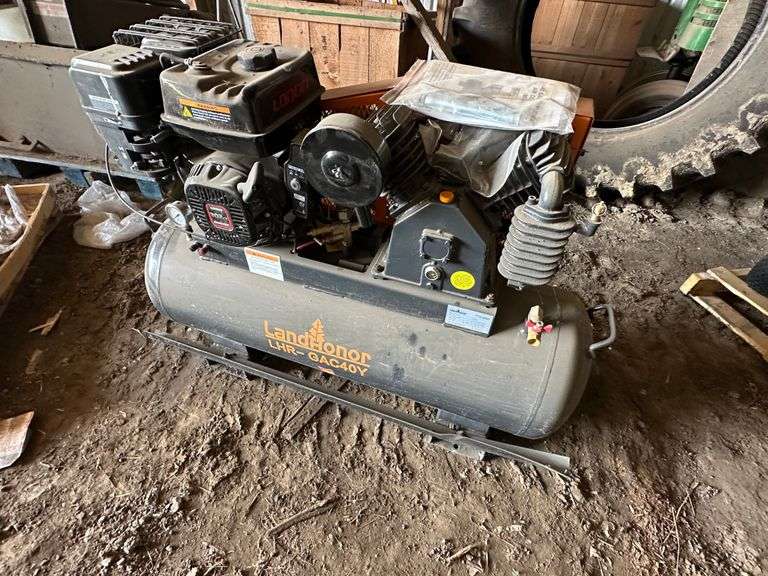 Land Honor LHR-GAC40Y Gas Operated Air Compressor, Electric Start (No Battery), 302cc Engine, Needs 