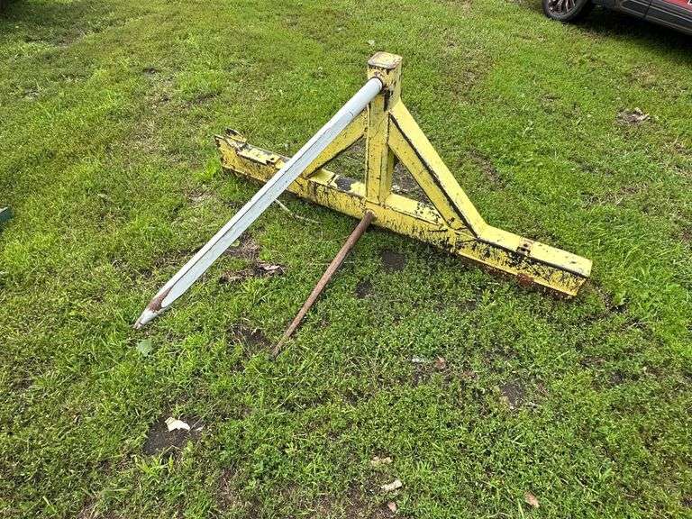 3pt Bale Spear, Heavy Duty Spear, Fits Cat 2 or 3 Quick Hitch