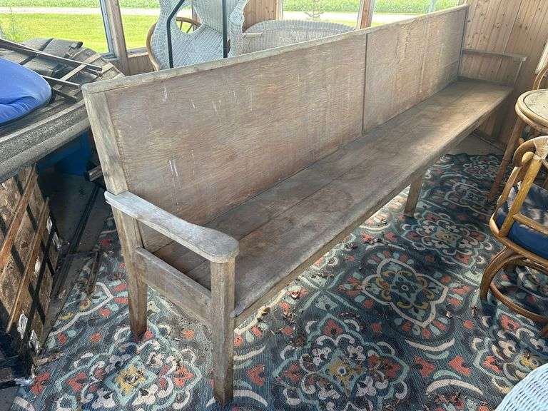 Church Pew, 10’6” Wide, Needs Some Repair