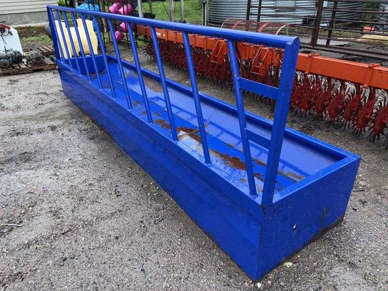 Spanier 15’ Steel Fenceline Cattle Bunk, unused