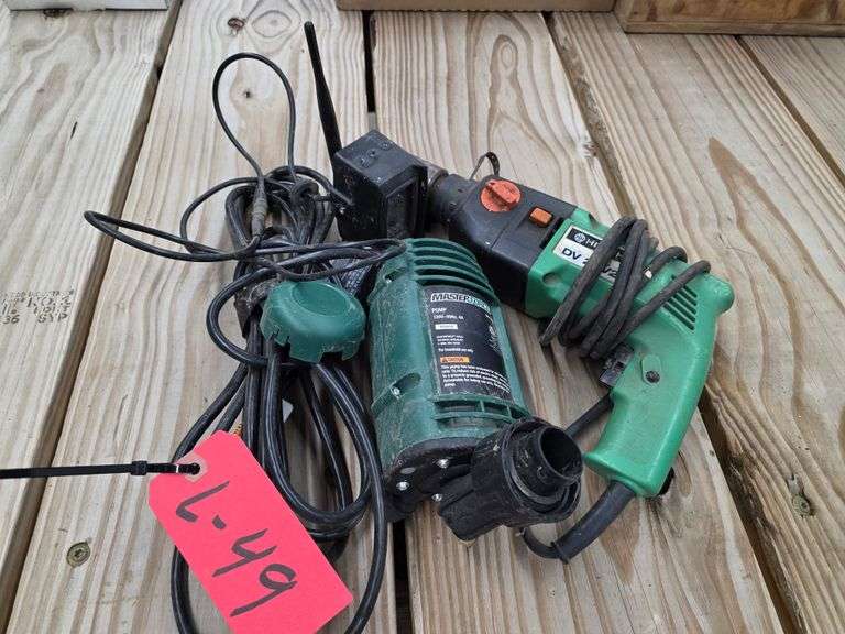 MasterForce Wet/Dry Pump and Hitachi DV20V2 Hammer Drill