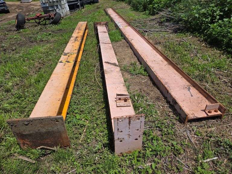 Beams for Overhead Crain, 2 Vertical and 1 Horizontal, Verticals are 10” I Beams and Measure 10” x 1