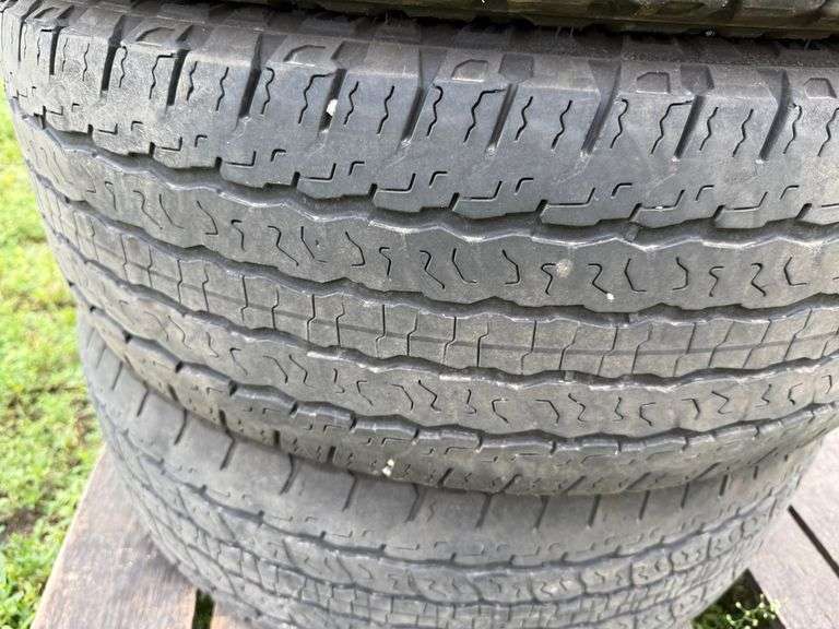 (4) Used Goodyear Wrangler 265/65R18 Tires, Buying All for One Money