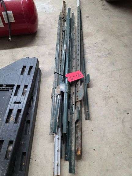 Approx 10 Steel Fence Posts, Mostly Light Duty