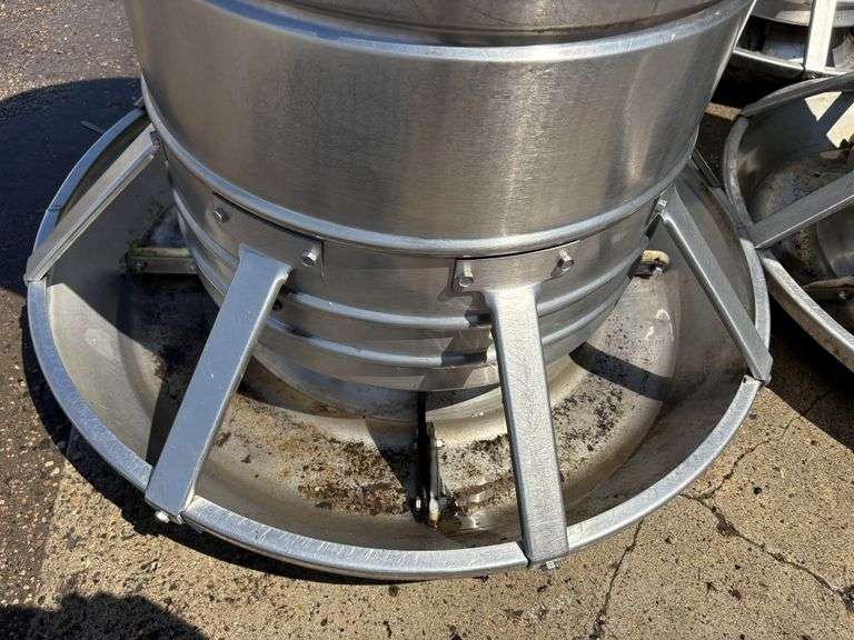 (5) PAX Round Stainless Steel Pig Feeders, 37” Tall