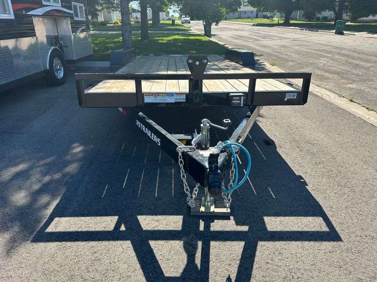 2025 PJ Model C5182 Trailer, 18’ Long, 6’11” Inside Wheel Wells, Comes with Ramps, Brakes, and LED L
