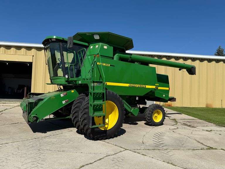1999 John Deere 9510 Combine, 2wd, 3,279/4,588 Sep/Eng Hours, Maurer Hopper Extension, 3 Speed Hydro