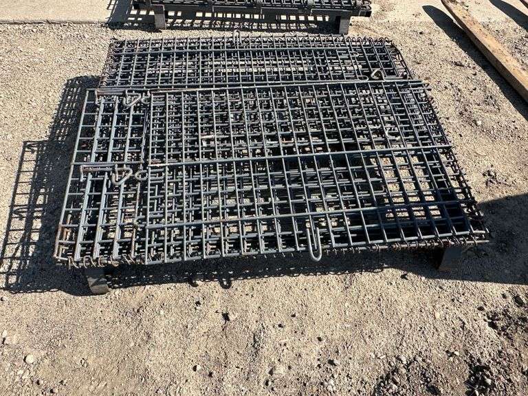 Collapsable Wire Mesh Crate, 40” x 48” x 27” Tall (2)