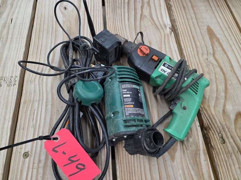 MasterForce Wet/Dry Pump and Hitachi DV20V2 Hammer Drill