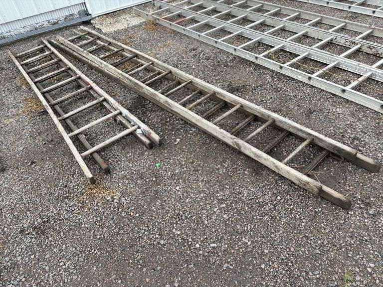 Wood Step Ladders, 10’-13’, Buying All for One Money