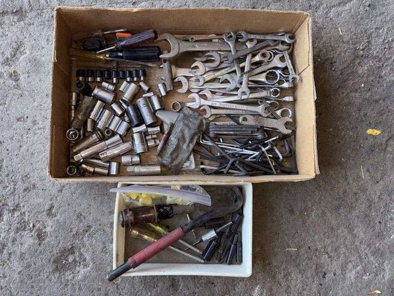 Assorted Tools, including: wrenches, sockets, allen wrenches, and more