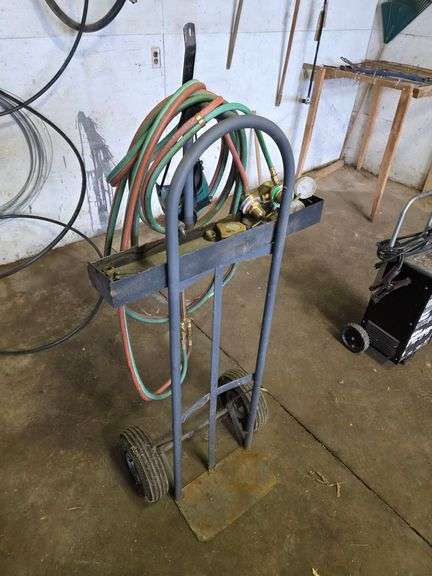 Hand Cart Turned to Acetylene Cart with Gauges and Torch, *Must be Picked Up By Friday, July 25th. N