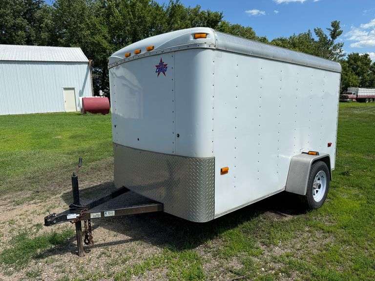 US Cargo 6’ x 10’ Enclosed Trailer, 2” Ball, Double Rear Doors, ST205/75R15 Tires on 5 Bolt Rims, Li
