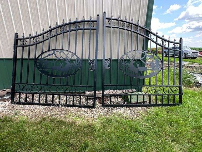 14’ Ornamental Steel Gate with Split in the Middle