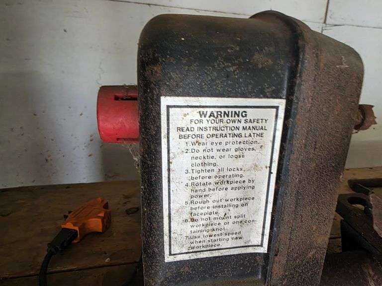 Wood Lathe *Located on a Mezzanine in Shop, Buyer is Responsible for Removal, Has a Ladder, No Steps