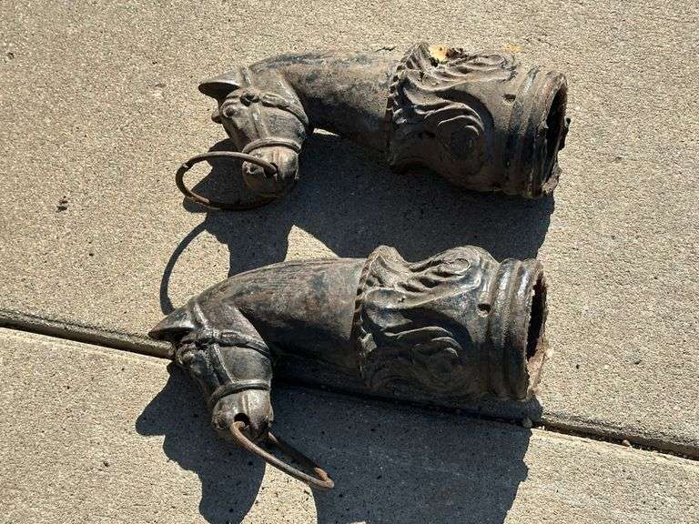 (2) Cast Itron Pole Toppers, Buying All for One Money