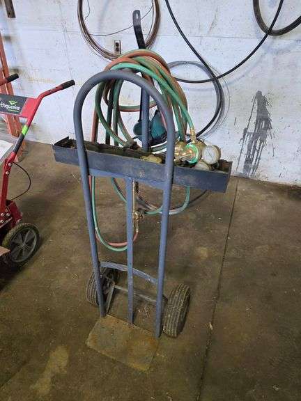 Hand Cart Turned to Acetylene Cart with Gauges and Torch, *Must be Picked Up By Friday, July 25th. N
