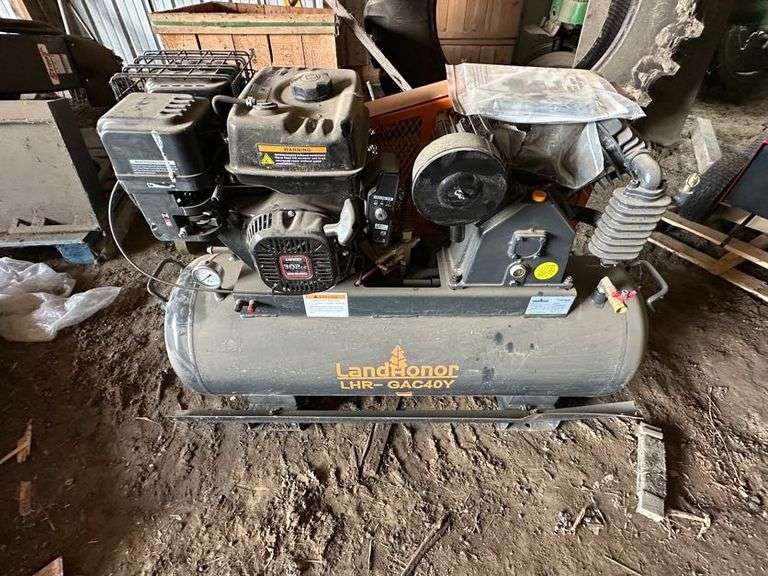 Land Honor LHR-GAC40Y Gas Operated Air Compressor, Electric Start (No Battery), 302cc Engine, Needs 