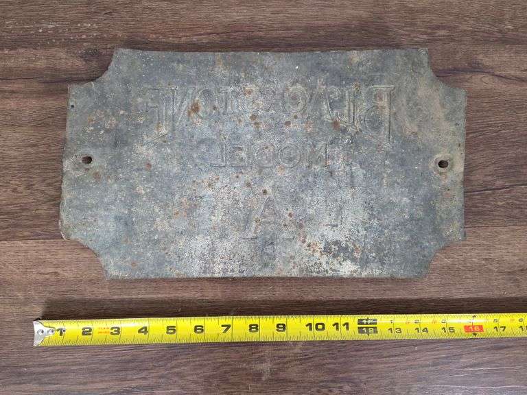 Blackstone Model A Metal Sign, Approx 14.5” x 8.5”