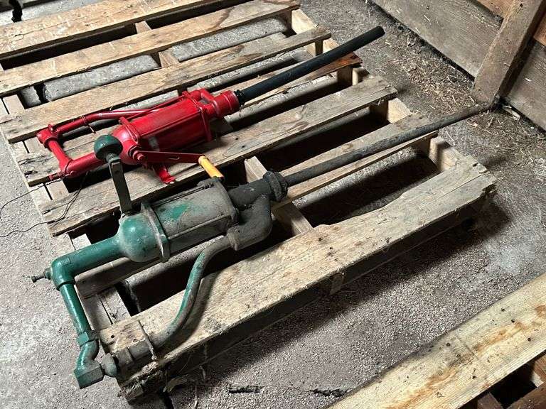(2) Oil Pumps for Oil Barrels with Hand Crank, Buying Both for One Money