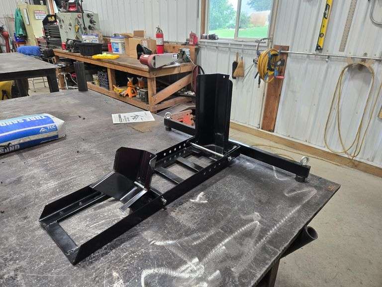 1800lb Adjustable Motorcycle Stand with Wheel Chock