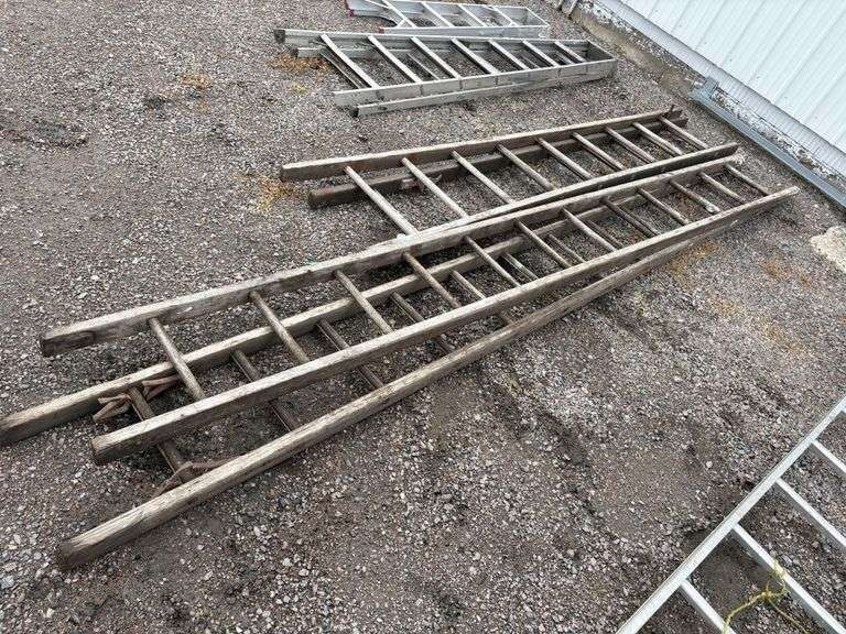 Wood Step Ladders, 10’-13’, Buying All for One Money