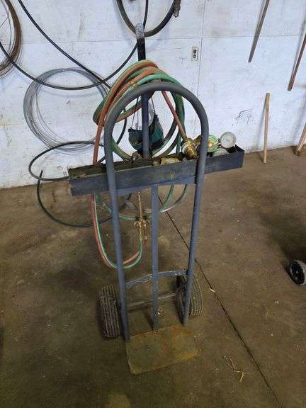 Hand Cart Turned to Acetylene Cart with Gauges and Torch, *Must be Picked Up By Friday, July 25th. N