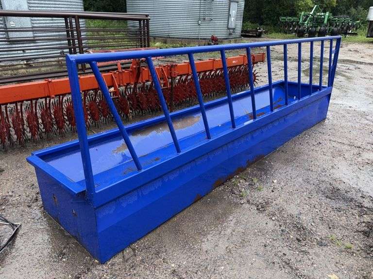 Spanier 15’ Steel Fenceline Cattle Bunk, unused