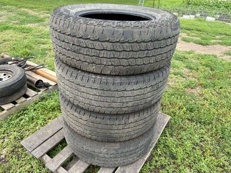 (4) Used Goodyear Wrangler 265/65R18 Tires, Buying All for One Money
