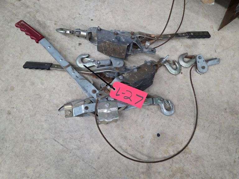 (3) Cable Come Alongs