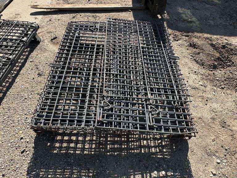 Collapsable Wire Mesh Crate, 40” x 48” x 27” Tall (2)