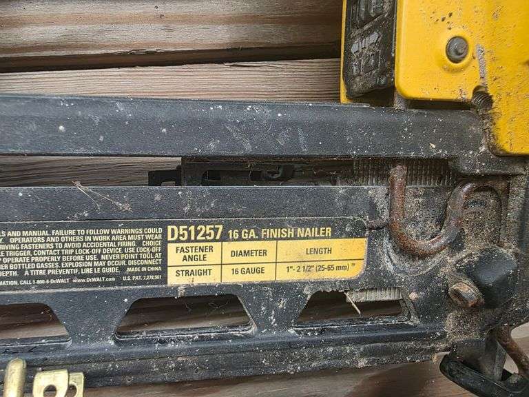 Dewalt DW433 3” x 21” VS Belt Sander, and Dewalt D51257 16 Ga Finish Nailer