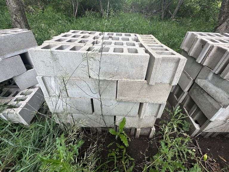 Stack of 50 Cement Blocks, 16” Long, 7.5” x 7.5” (3), Buying All for One Money