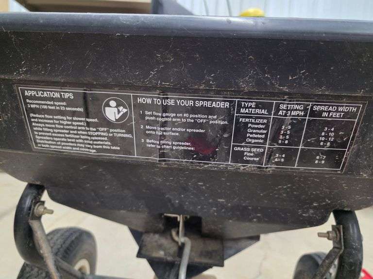 100lb Tow Behind Lawn Spreader