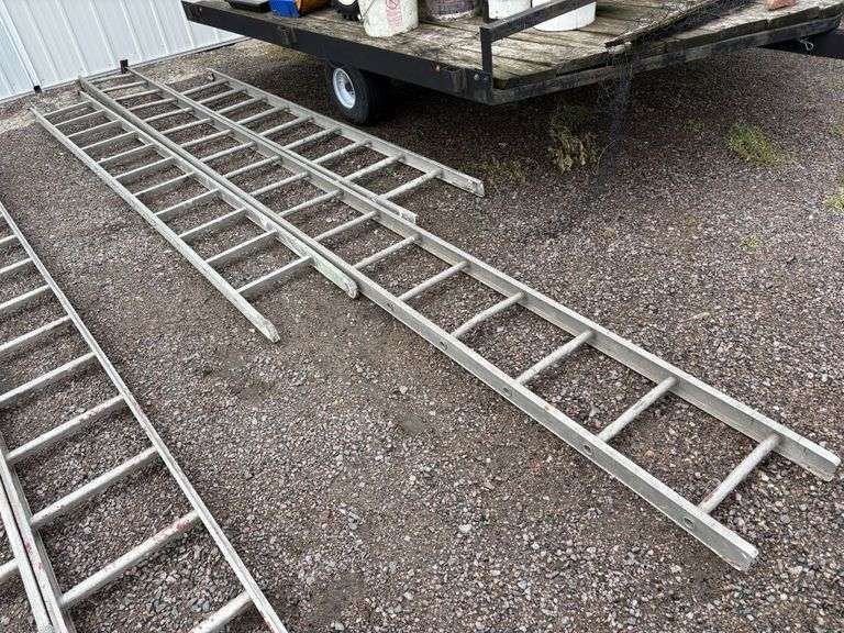 (3) Aluminum Step Ladders, 10’-18’, Buying All for One Money