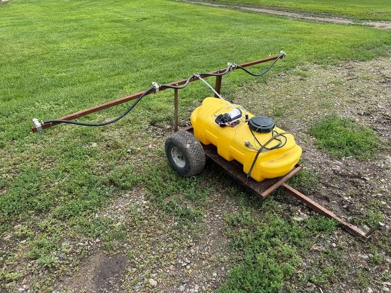 Home Made Pull Type Lawn Sprayer, 8’, 30 Gallon, 12V, In Working Condition