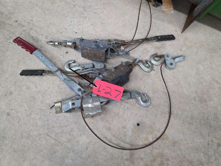 (3) Cable Come Alongs