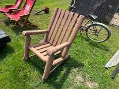 Wooden Log Rocking Chair