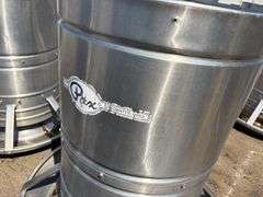 (4) PAX Round Stainless Steel Pig Feeders, 37” Tall
